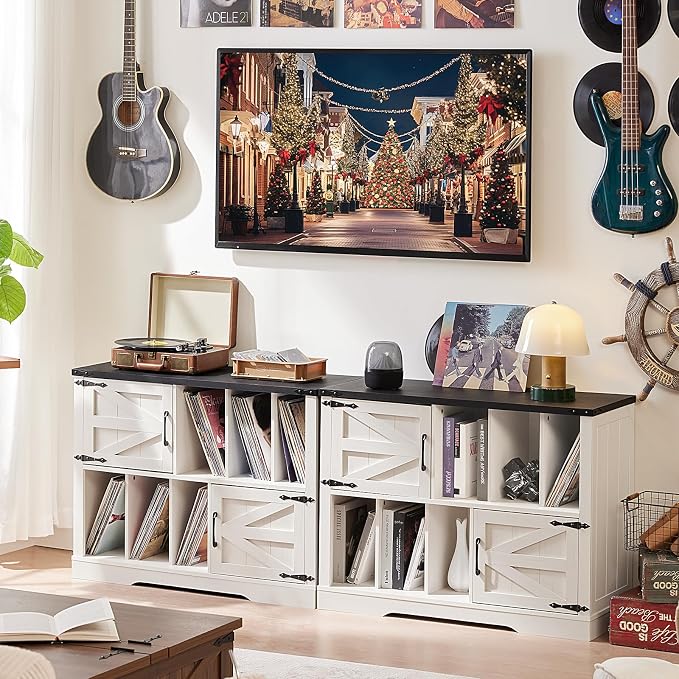 Large Record Player Stand with Vinyl Storage Up to 450 Albums, 39 Inch - Image 3