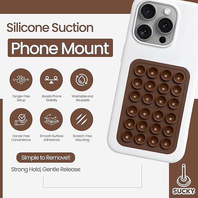 SUCKY Silicone Suction Phone Case Adhesive Mount - Image 2