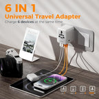 TESSAN Universal Travel Adapter 28W, International Power Adapter - Image 4
