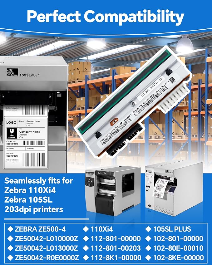 P1004230 Genuine Printhead for Zebra 110Xi4 110XiIV, New OEM Print Head - Image 3