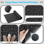 Desk Mat Cute Black Anime Sprite Gaming Mouse Pad XXL Large Extended Kawaii - Image 4
