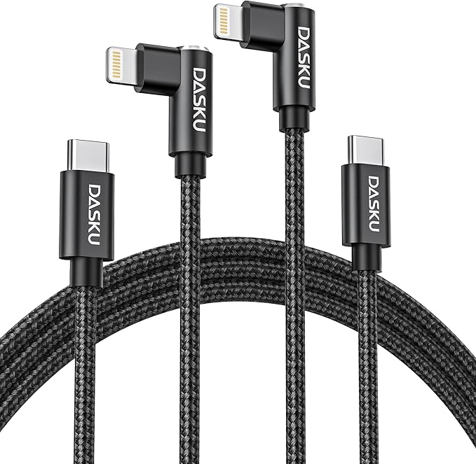 USB C to Lightning Cable iPhone Charger Fast Charging 2Pack 10FT Long Nylon 90 by Dasku