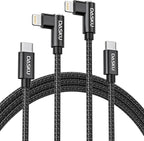 USB C to Lightning Cable iPhone Charger Fast Charging 2Pack 10FT Long Nylon 90 by Dasku
