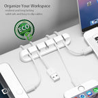 Cord Organizer Cable Holder Management – 5 Pack White Cable Clips Cord Holder - Image 2