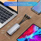 5-in-1 Multi Memory Card Reader, Aluminum SD/TF/CF/MS/M2/Micro SD Card Reader - Image 6