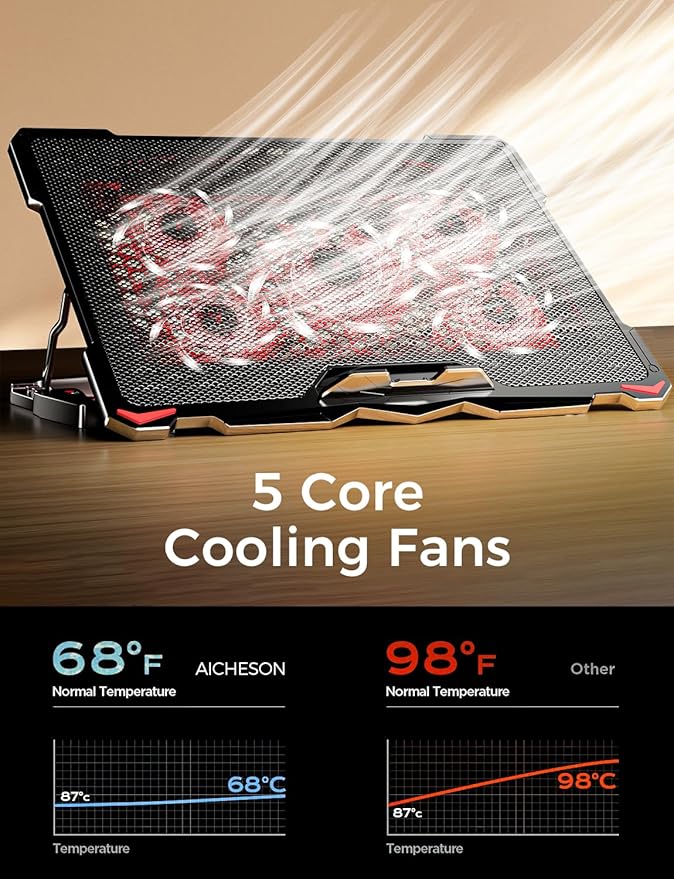 AICHESON Laptop Cooling Pad for 17.3" Notebook - Image 2
