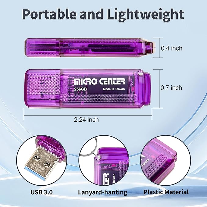 INLAND Micro Center Super Speed 256GB 2-Pack Ultra Flash Drive USB 3.0/USB3.1 - Image 7