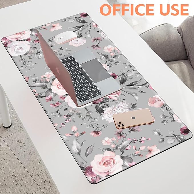 Mouse Pad Large Watercolor Rose Non-Slip Gaming Desk Mat - Image 5