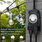 G-ELEK Outdoor Timer Waterproof, 24 Hour Light Timer, Timers - Image 3