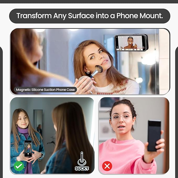 SUCKY Silicone Suction Phone Case Adhesive Mount - Image 4