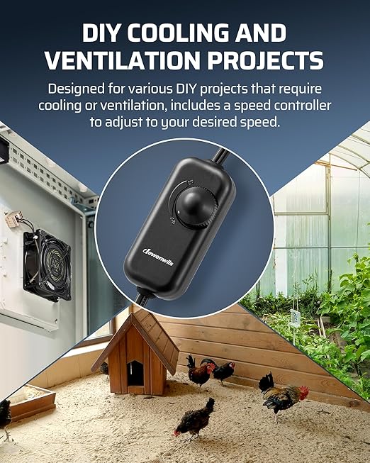 DEWENWILS Variable Speed Controller, 100-125V AC, 3 Sockets, DIY Cooling - Image 7