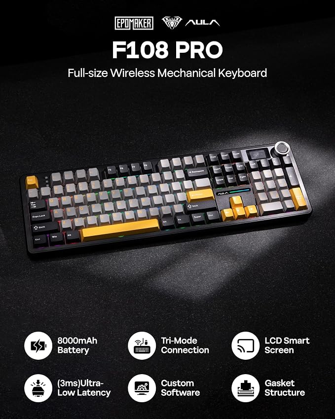 EPOMAKER X Aula F108 PRO Wireless Gaming Keyboard - Image 2