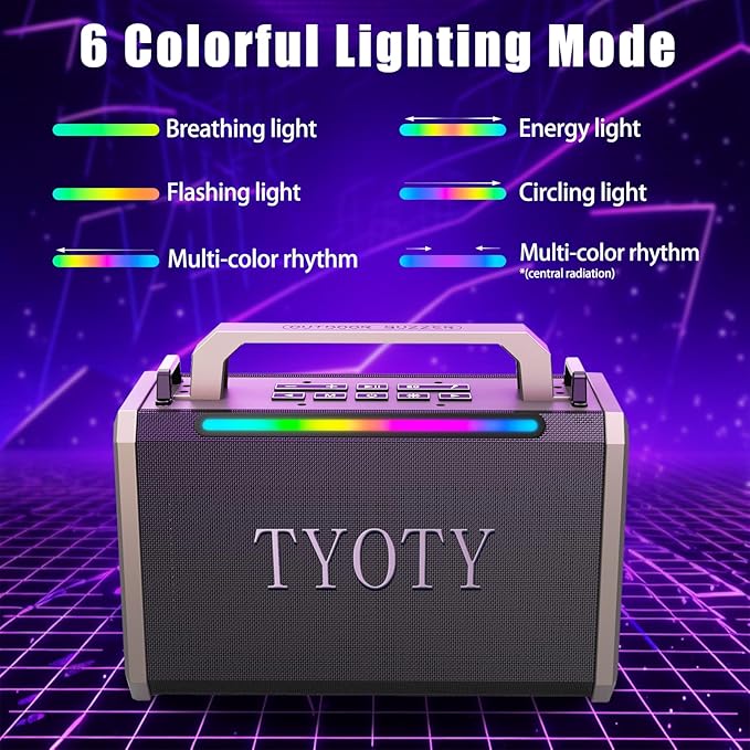 Portable Bluetooth Speaker 80W Loud Wireless Outdoor Stereo Sound Deep Bass - Image 5