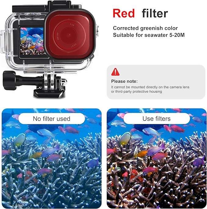 FitStill 164FT/50M Waterproof Case&3 Filters&Floating Hand Grip Stick Set - Image 5
