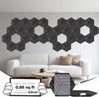 Mollywell Hexagon Acoustic Panels, 12 Pack |Wood Veneer|High Density Sound - Image 2