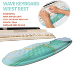 2-in-1 Ergonomic Set, Wave Rise Keyboard Wrist Rest and Massage Bulge Slope - Image 2