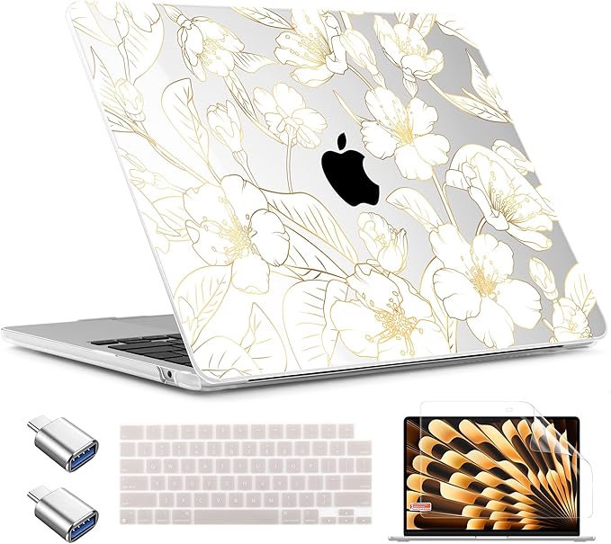 TWOLSKOO Compatible with M4 MacBook Air 15 inch Case 2025-2023 Released Model by TWOLSKOO