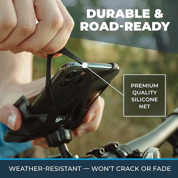 Roam Universal Black Net Bike Phone Mount Holder, 360° Rotation Hands Free Cell - Image 3