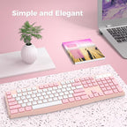 Lovaky Wireless Keyboard, 2.4G Ergonomic Wireless Computer Keyboard, Enlarged - Image 7