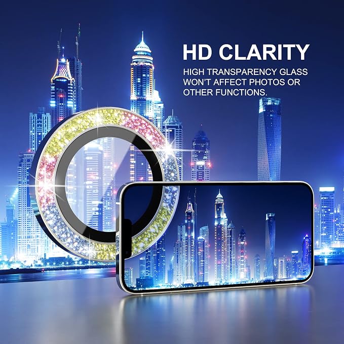 Choiche [3+1 for iPhone 13 Pro/iPhone 13 Pro Max Camera Lens Protector Bling - Image 5