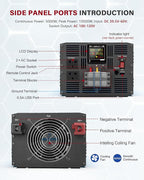 Power Inverter 5000 Watt Pure Sine Wave 48V DC to 110V/120V AC 10000W Peak - Image 5