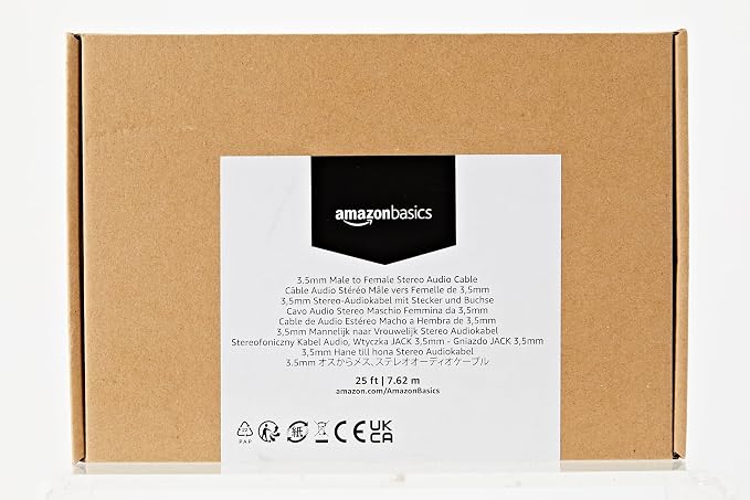 Amazon Basics 3.5mm Aux Jack Audio Extension Cable, Male to Female, Adapter - Image 7