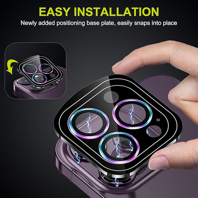WSKEN for iPhone 14 Pro/iPhone 14 Pro Max Camera Lens Protector, HD Tempered - Image 3