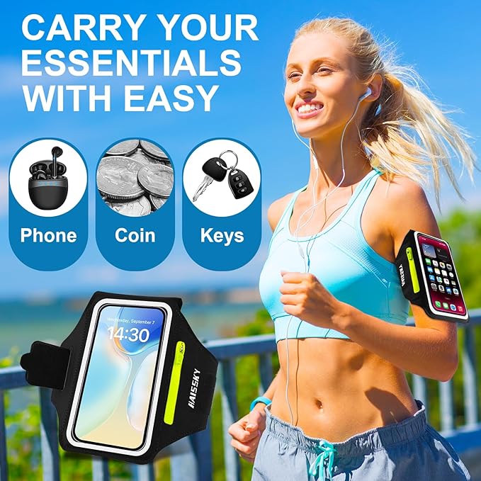 Running Armband with Earphone Bag Cell Phone Armband - Image 2