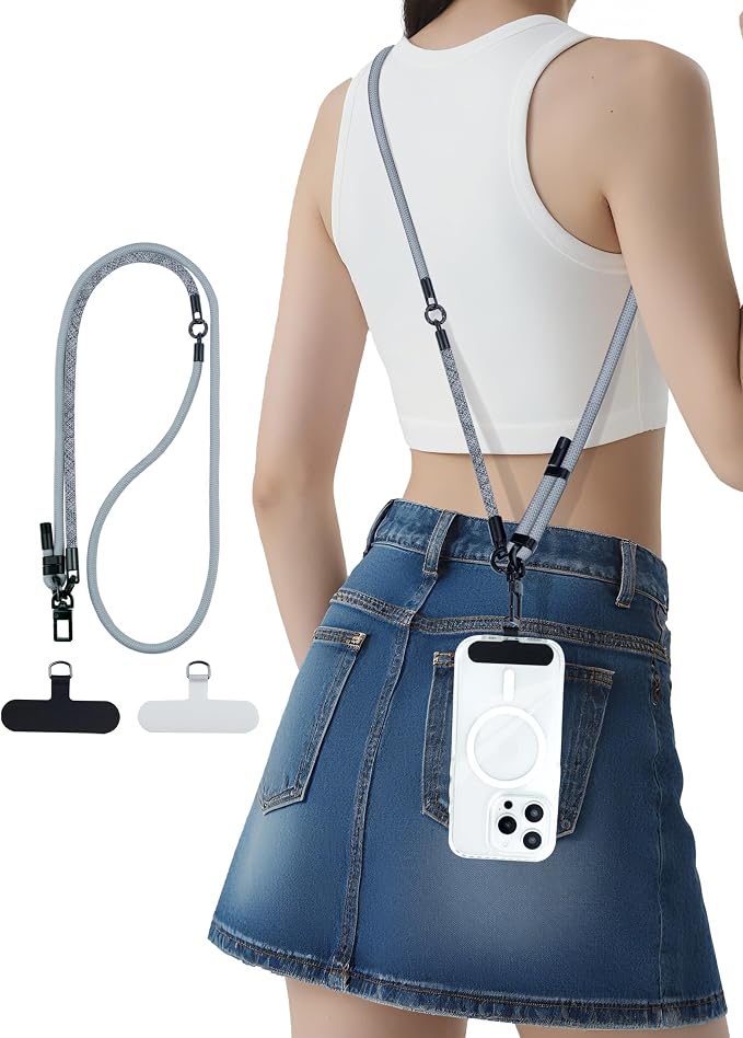 Phone Lanyard Crossbody, 3-in-1 Neck Strap& Wrist Strap, Adjustable Anti-Theft by KuakeCase