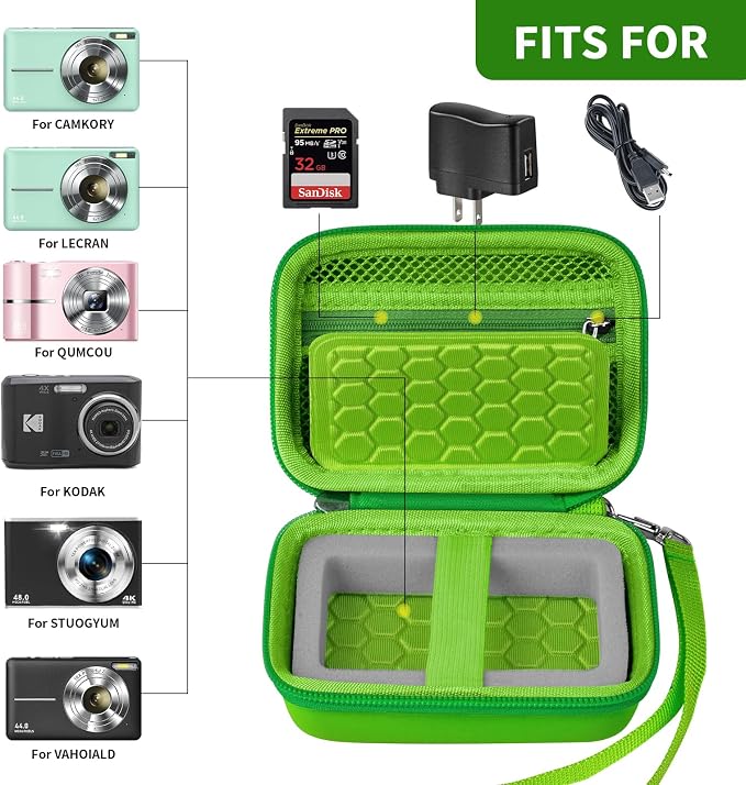 Carrying & Protective Case for Digital Camera, AbergBest 21 Mega Pixels 2.7" - Image 2