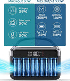 Portable Power Station 300W, 192Wh LiFePO4 Battery Backup - Image 4