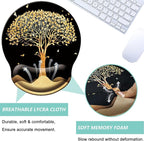 Mouse Pad with Wrist Support, Ergonomic Mouse Pad with Memory Foam Wrist Rest - Image 3