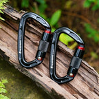 FresKaro UIAA Certified 25KN Auto Locking Climbing Carabiner Clips, Twist Lock - Image 6