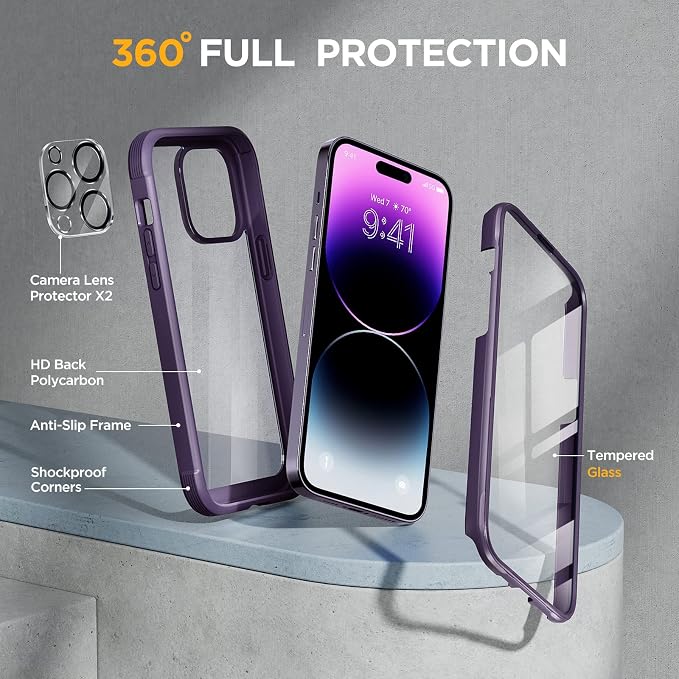 Miracase Glass Series Designed for iPhone 14 Pro Max Case 6.7 Inch, Upgrade - Image 4