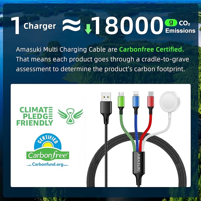 Upgraded Travel Essentials for Apple Watch Charger 4 in 1 Multi Charging Cable - Image 5