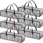 Lifewit CD Storage Bags, Front Window Zipper Design, Stackable Media Organizer by Lifewit