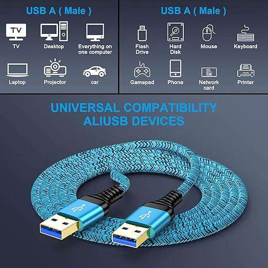 USB to USB Cable 10 FT, Hard Drive Enclosures, Computer PC Cooling Pad/Fan - Image 5