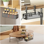 DELAMU Under Desk Cable Management Tray, No Drill Metal Mesh Cable Management - Image 8