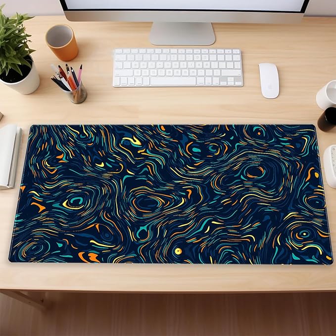Abstract Starry Sky Swirl Gaming Desk Mat - Image 6