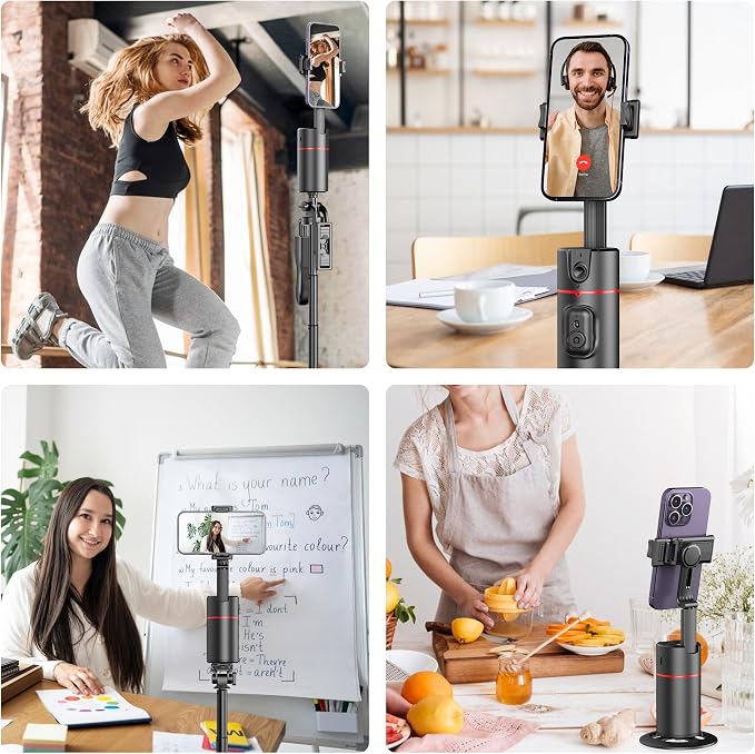 Auto Face Tracking Tripod, No App, Smart Shooting Phone Holder - Image 9