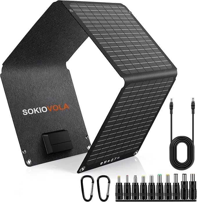 N-Type 16BB Portable Solar Panels 30W Foldable Solar Panels Charger ETFE Solar by SOKIOVOLA