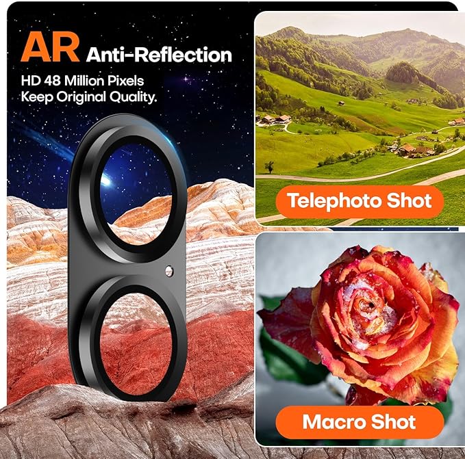 Camera Lens Protector for iPhone 16/16 Plus, Aluminum Alloy Sapphire Glass - Image 4