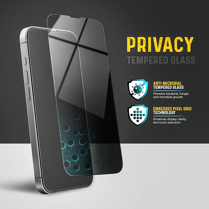 magglass for iPhone 16e Privacy Screen Protector, Anti-Spy Tinted Tempered Glass - Image 2