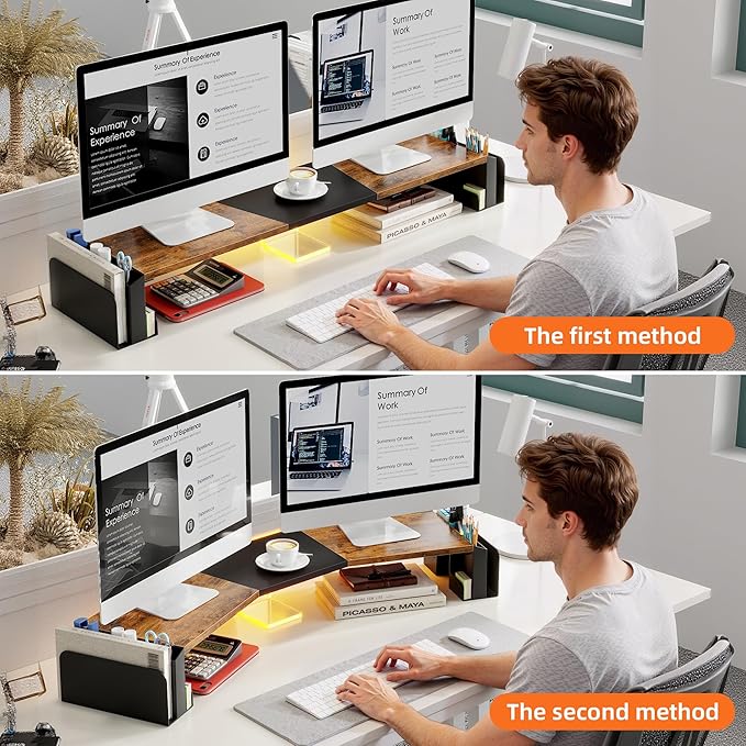 WESTREE Dual Monitor Stand Riser - Image 2