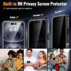 360° Protection Magnetic for iPhone 16 Case Built-in 9H Privacy Screen - Image 4