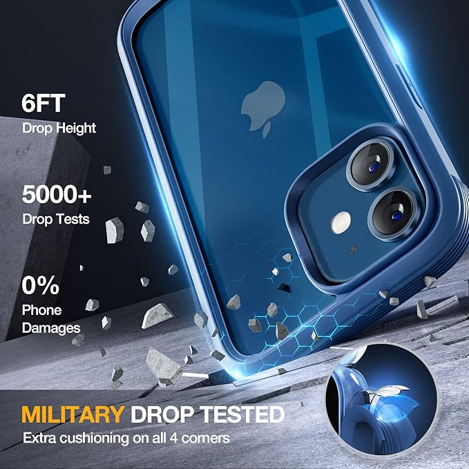Miracase Glass Series for iPhone 12/12 Pro Case 6.1 inch, Upgraded Full-Body - Image 3
