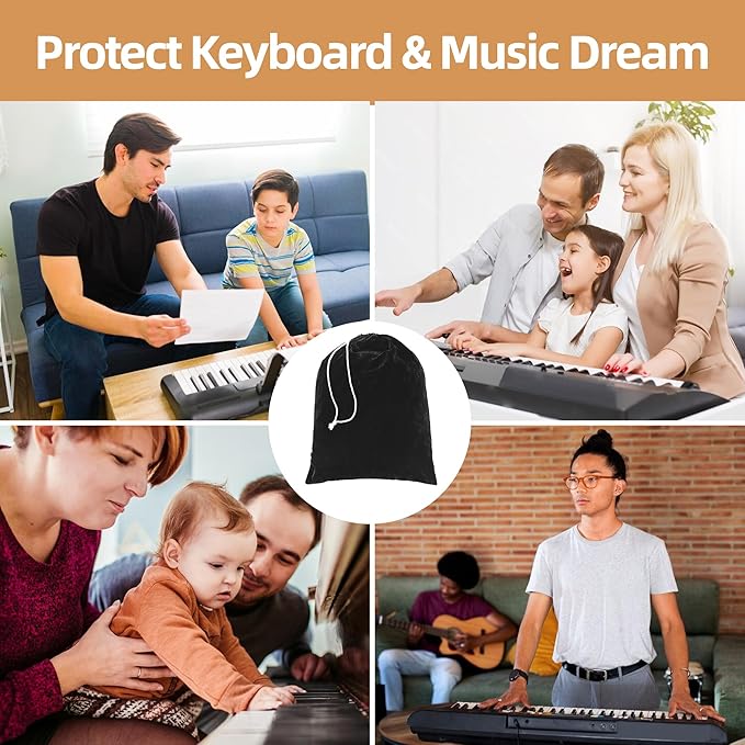Upright Piano Keyboard Dust Cover, Stretchy Music Dirt Proof Keyboard Cover - Image 6