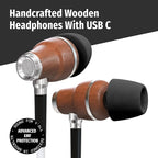 Symphonized Premium Wooden Airtube Headphones EMF Earbuds, 3D Sound, Microphone - Image 2