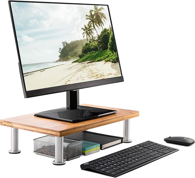 The Original Bamboo Monitor Stand by TheOfficeOasis