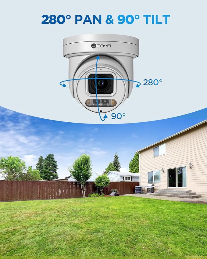 4COVR PoE PTZ Security Camera System 8 Channel 4K, 8X 8MP IP PTZ Camera Two Way - Image 2